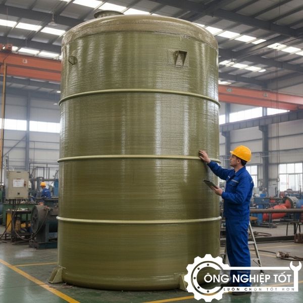 Bồn FRP công nghiệp 5000L tại nhà máy